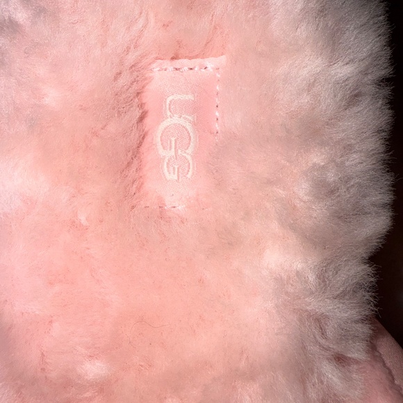 New Pink UGG Logo Maxi Slides Platform 9 - Picture 4 of 5